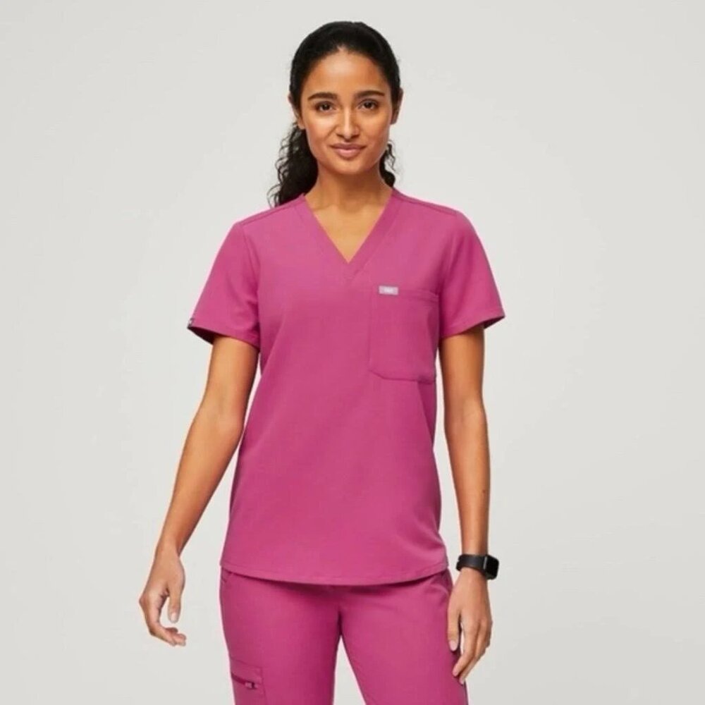Figs Electric Orchard Catrina One Pocket Scrub Top